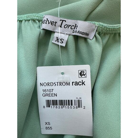 * New ~ VELVET TORCH ~ Green Puff Sleeve Midi Dress Size XS NORDSTROM - Picture 5 of 5